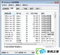 w10系统下任务管理器如何查看进程的线程数?
