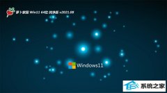 萝卜家园Win11 2021.08 64位 纯净纯净版